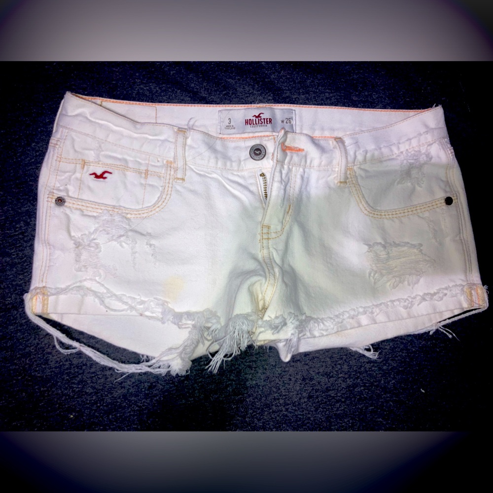 White Hollister holy shorts